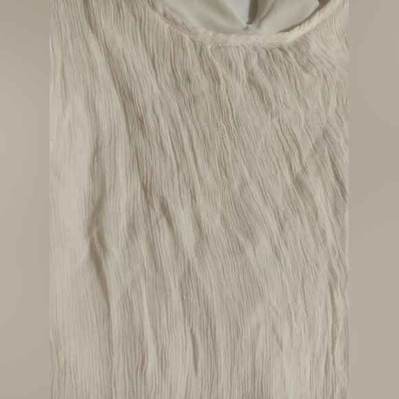 Gibson Latimer White Pleated Maxi Dress Scoop Neck - Picture 11 of 14